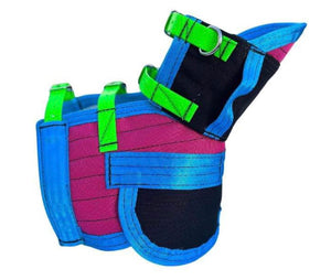 ULTRA ¾ CHESTPLATE WITH LEG PLATES PINK CHEST/ BLACK NECK & LEG PLATES/ GREEN STRAPS