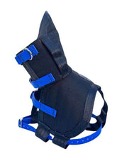 Load image into Gallery viewer, ULTRA ¼ CHESTPLATE ALL BLACK/ ROYAL BLUE STRAPS & LOGO