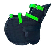 Load image into Gallery viewer, ULTRA FULL RIB CHESTPLATE BLACK/ WITH GREEN STRAPS