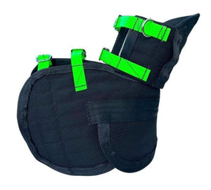 ULTRA FULL RIB CHESTPLATE BLACK/ WITH GREEN STRAPS