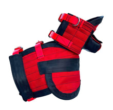 Load image into Gallery viewer, ULTRA ¾ CHESTPLATE WITH LEG PLATES AND TRACKER PROTECTOR RED/ BLACK