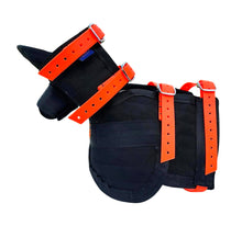 Load image into Gallery viewer, ULTRA ¾ CHESTPLATE WITH LEG PLATES AND TRACKER PROTECTOR ORANGE/ BLACK