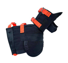 Load image into Gallery viewer, ULTRA ¾ CHESTPLATE WITH LEG PLATES AND TRACKER PROTECTOR ORANGE/ BLACK