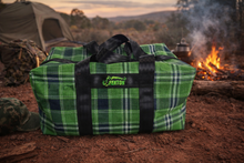 Load image into Gallery viewer, FENTON MESH AIRING GEAR BAG, GREEN &amp; BLACK
