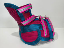 Load image into Gallery viewer, ULTRA ¾ CHESTPLATE WITH LEG PLATES PINK / TEAL/HI VIS PINK STRAPS