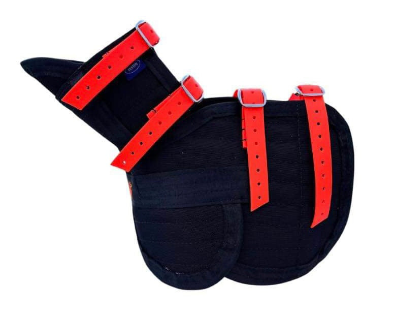 ULTRA FULL RIB CHESTPLATE BLACK/ WITH ORANGE STRAPS