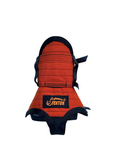 ULTRA ¼ CHESTPLATE ORANGE/BLACK, BLACK STRAPS