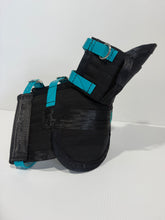Load image into Gallery viewer, ULTRA ¾ CHESTPLATE WITH LEG PLATES BLACK/ BLACK TRIMS/ TEAL STRAPS
