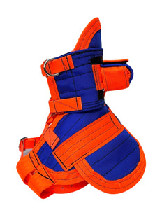 ULTRA ¼ CHESTPLATE RED/ORANGE  With leg plates and Built in tracker protector.