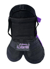 Load image into Gallery viewer, ULTRA ¾ CHESTPLATE WITH LEG PLATES ALL BLACK/ PURPLE STRAPS &amp; LOGO