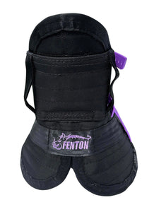 ULTRA ¾ CHESTPLATE WITH LEG PLATES ALL BLACK/ PURPLE STRAPS & LOGO