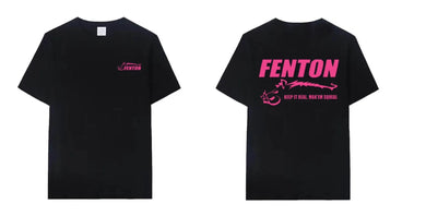 Short Sleeve Fenton T-shirt, Black and Pink