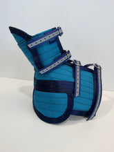 Load image into Gallery viewer, ULTRA ¾ CHESTPLATE WITH LEG PLATES CYAN / NAVY / HI VIS STRAPS