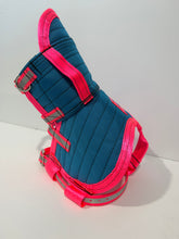 Load image into Gallery viewer, M 33–39KG | FENTON ULTRA ¼ CHESTPLATE CYAN / PINK / HI VIS STRAPS