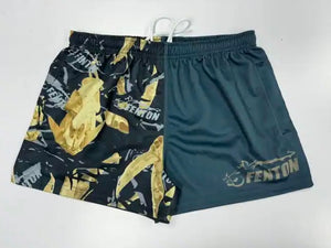 Dark Green/ skull Fenton Footy Shorts