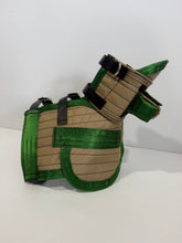 Load image into Gallery viewer, S 25-33KG | FENTON ULTRA ¾ CHESTPLATE WITH LEG PLATES &amp; TRACKING PROTECTOR BEIGE/ EMERALD