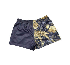 Charcoal/ skull Fenton Footy Shorts